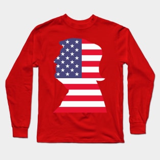 Trump Vote Election USA Flag United States First US Vote Patriotic 2020 Long Sleeve T-Shirt